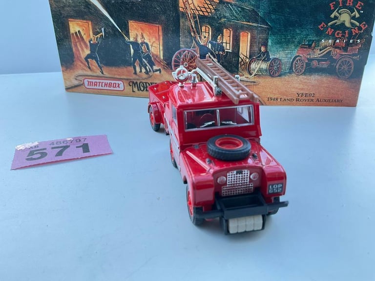 Matchbox Yesteryear YFE02; Land Rover; Fire Truck & Trailer