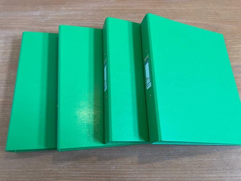 image for Green A4 2 Ring Binder Folder - Office Organiser Stationery