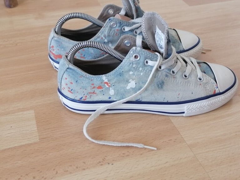 Vintage 90's CONVERSE ALL STAR Denim Canvas Pumps. Size : UK 5.5. EU 38 