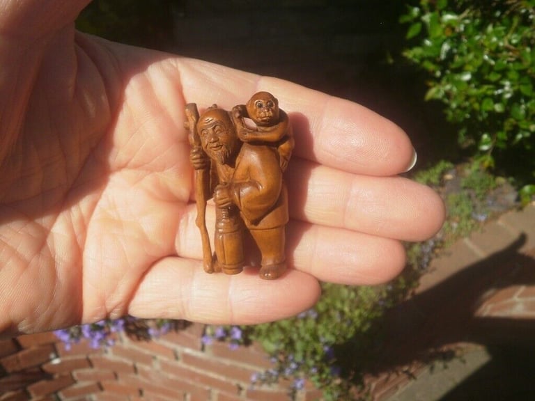 image for Netsuke gifts hand carved wooden collectable ornament over 299 to choose from