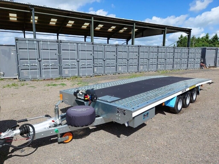 WOODFORD CAR TRANSPORTER TRAILER RECOVERY STOCK CAR BANGER CLASSIC BEAVERTAIL 18 X 6' 11 CT T6