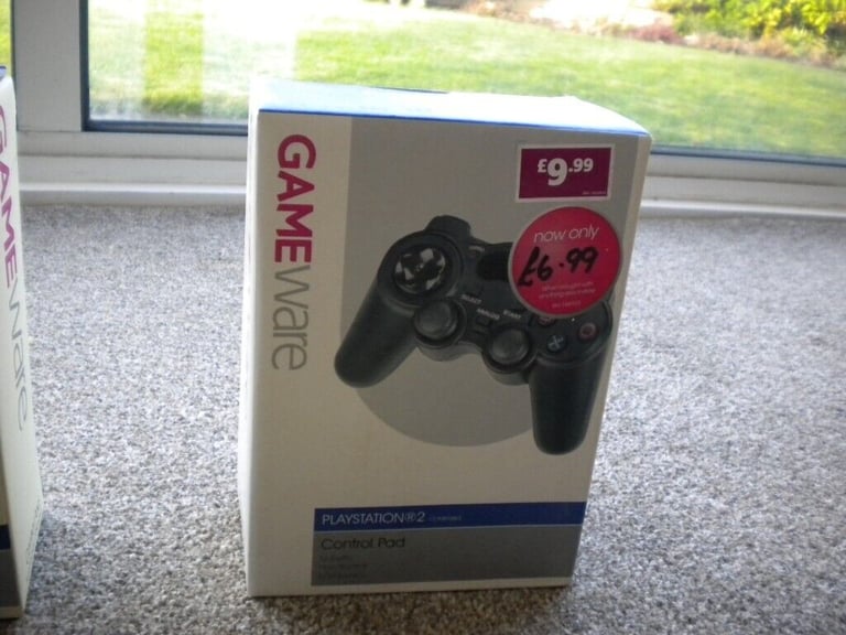 PS2 GAMEWARE CONTROLLERS + MEMORY CARDS. OR I CONTROLLER AND 2 CARDS FOR £15