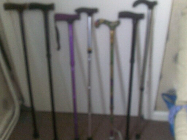 7 MIXED WALKING STICKS BUYER COLLECTS  