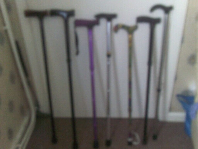 7 MIXED WALKING STICKS BUYER COLLECTS  