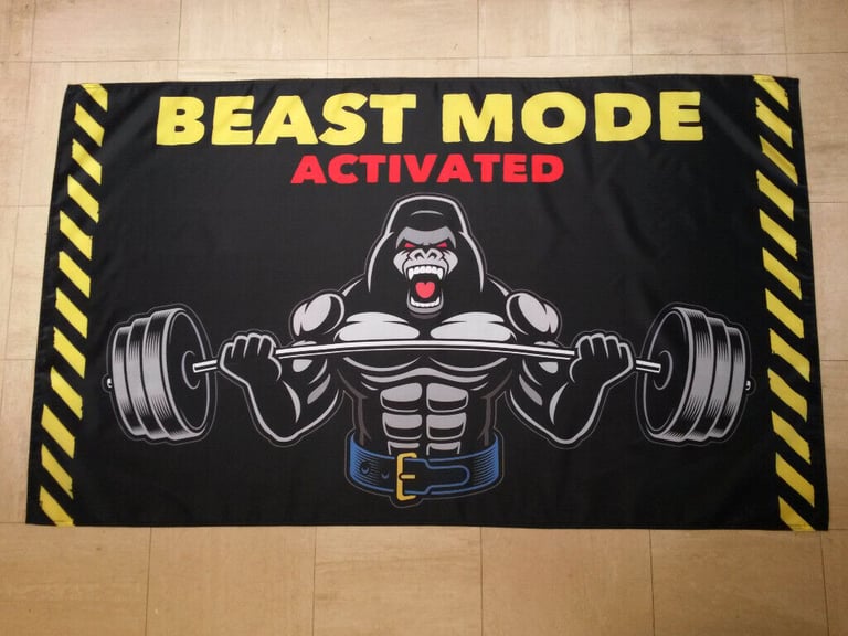 Deadpool Weightlifting Banner Flag - Gym Poster Body Building Training Weights Bench Work Out Sign