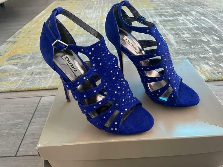 image for *Brand New* Dune Blue - Suede Diamanté Sandal