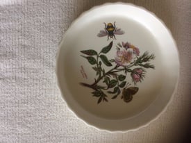 image for New Pormeiron Fluted Flan pie/quiche dish with dog rose design