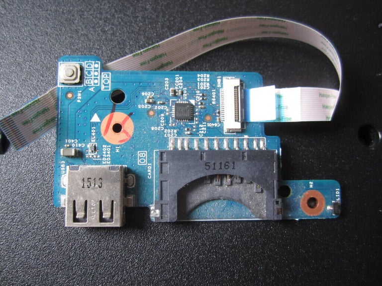 Acer ES 15 ES1-531 N15W Laptop Power Button Board + Cable P/N +USB port +SD port