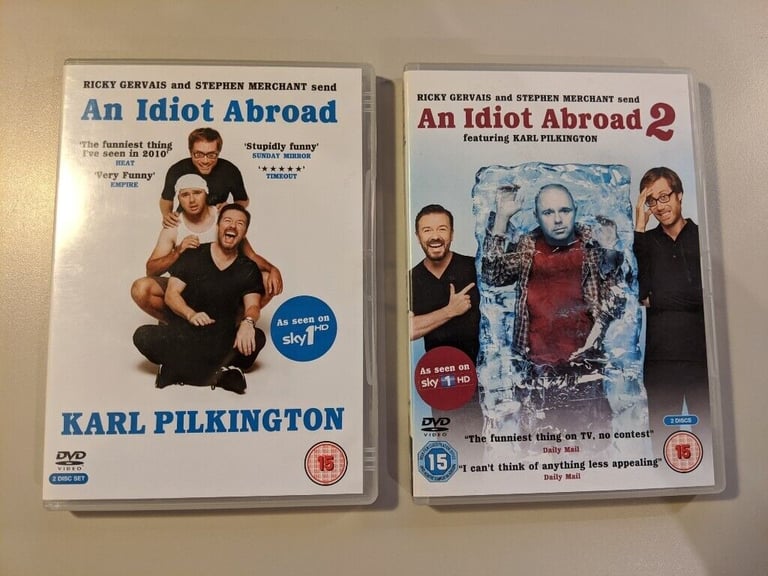 An Idiot Abroad Series 1 and 2 DVD - Karl Pilkington, Ricky Gervais, Steve Merchant