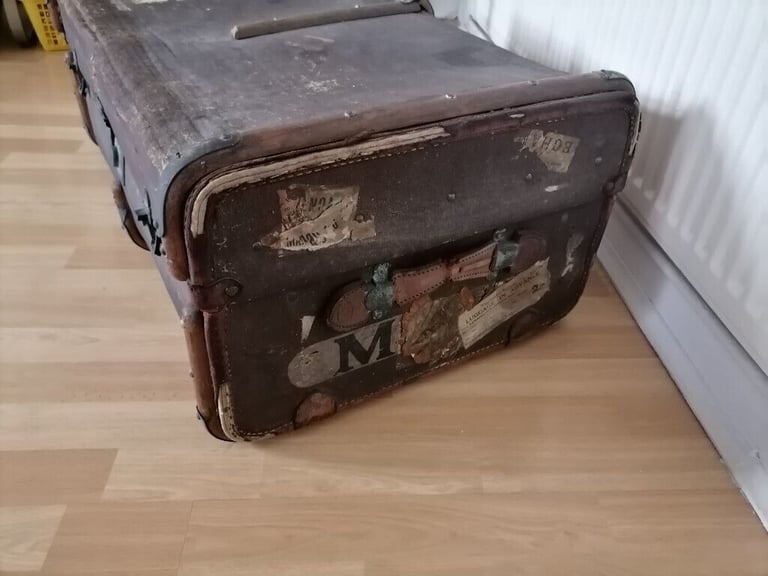 Rare Vintage Pre 1940's Chest Wardrobe Steamer Travel Trunk