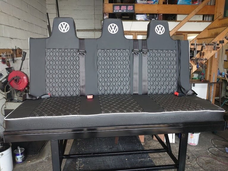 3 Seater full width Rock And Roll Bed/Seat VW T4, T5, T6, Vivaro, Transit, Bongo