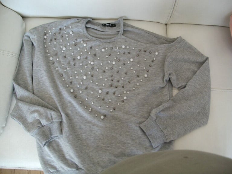 image for Shein Pearl cold shoulder Top Size Small 