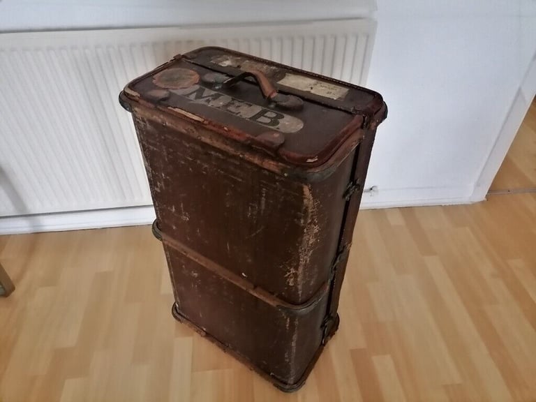 Rare Vintage Pre 1940's Chest Wardrobe Steamer Travel Trunk