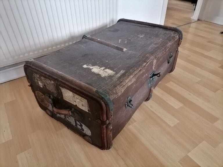 image for Rare Vintage Pre 1940's Chest Wardrobe Steamer Travel Trunk