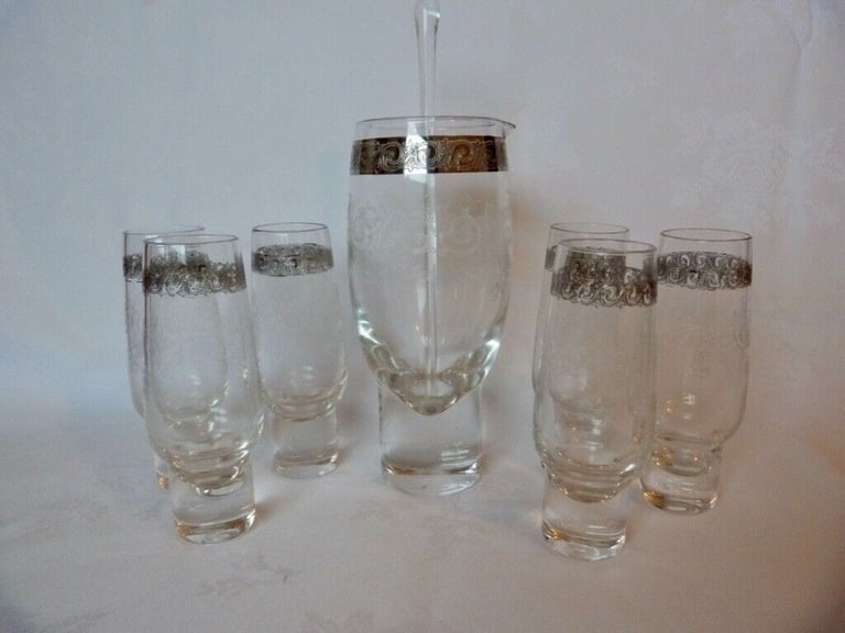 image for Antique Glass Cocktail Serving Set
