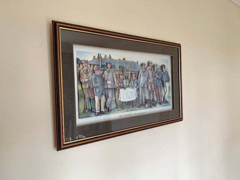 FRAMED 3D GOLF PICTURE - THE CLUBHOUSE - NINE UNDER PAR - BY JOHN R EDWARDS (JEDD)