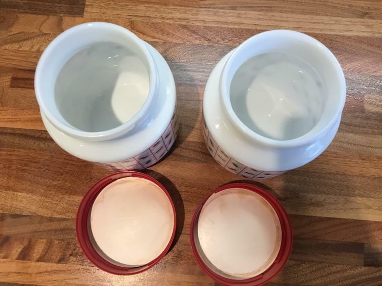 Pair of vintage storage jars