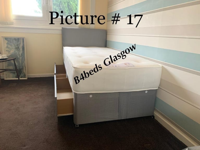 Brand new Single double super king size kingsize divan bed with 2 drawers headboard 
