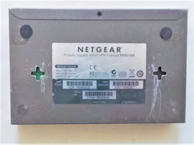 Netgear Prosafe Gigabit 8-Port Firewall FVS318G Modem Router