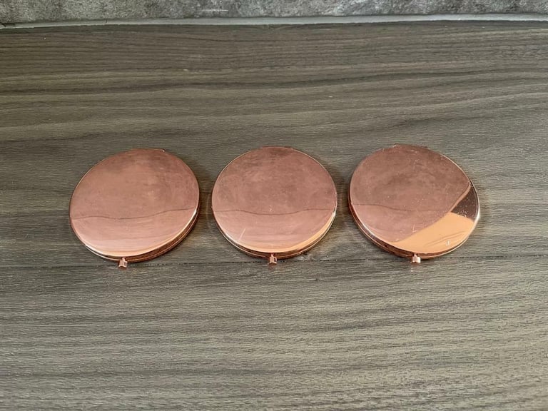 Three Rose Gold Pocket Mirrors