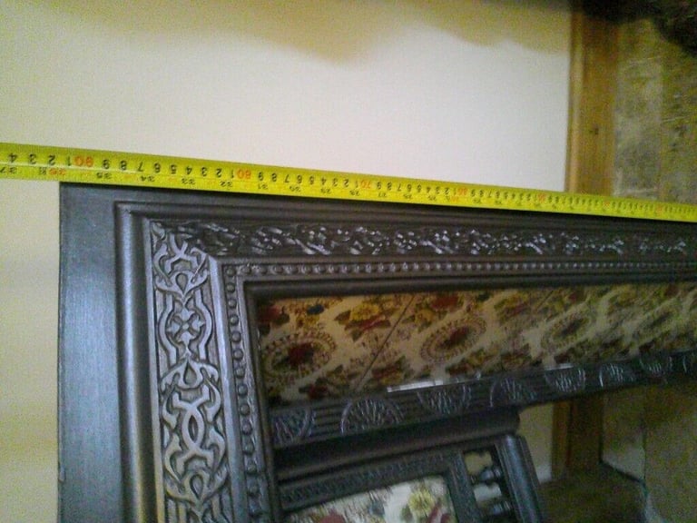 small tiled fire insert antique