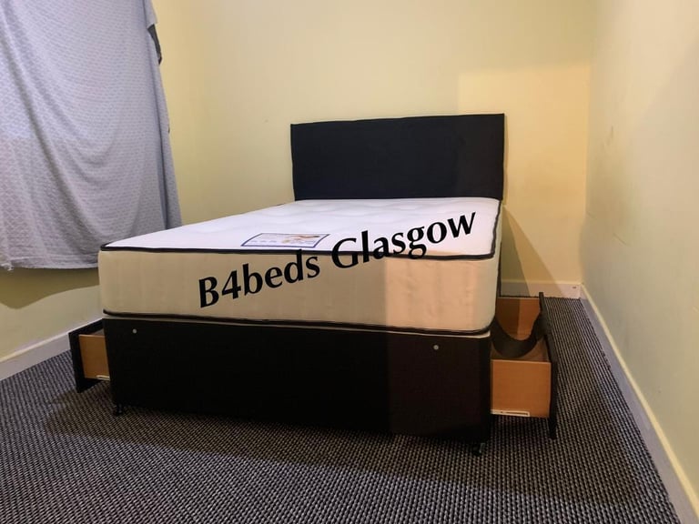 Brand new Single double super king size kingsize divan bed with 2 drawers headboard 