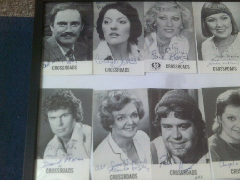 10 MIXED CROSSROADS  TV SHOW  SIGNED PHOTOS   ALL PRE PRINTED  FRAMED