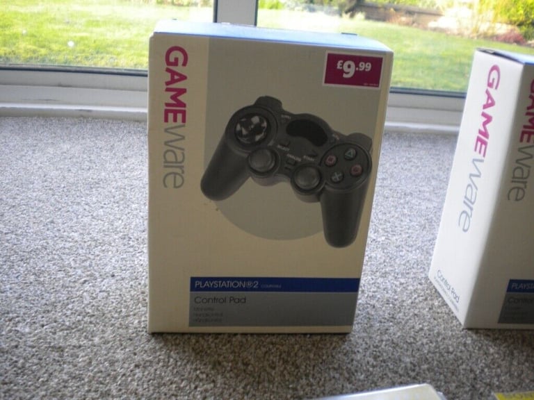 PS2 GAMEWARE CONTROLLERS + MEMORY CARDS. OR I CONTROLLER AND 2 CARDS FOR £15