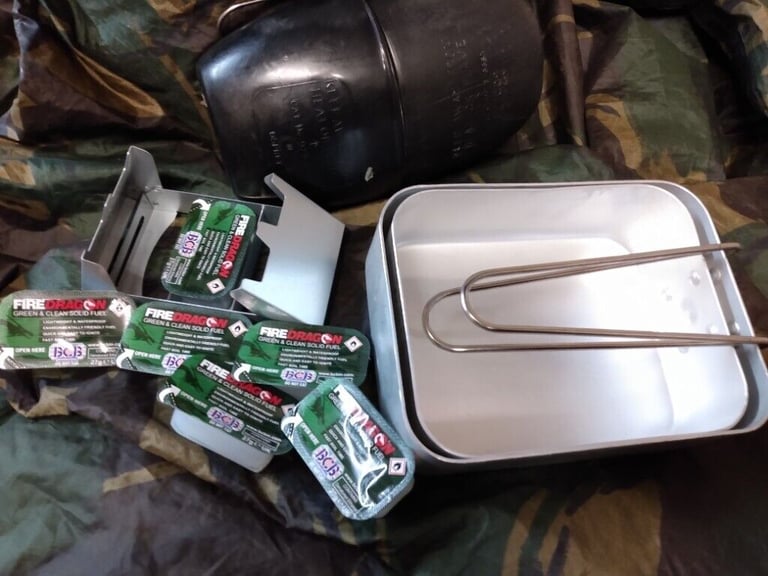 image for Genuine British Army Water Bottle & Mug,  Mess Tins, BCB stove and fuel postage included