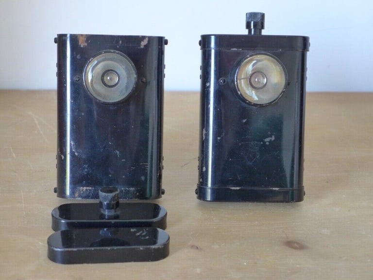 Vintage Hand-Held POLICE Flash Lights/Flashlights/Torches/Signal Lights /Lanterns. £90 for the two.