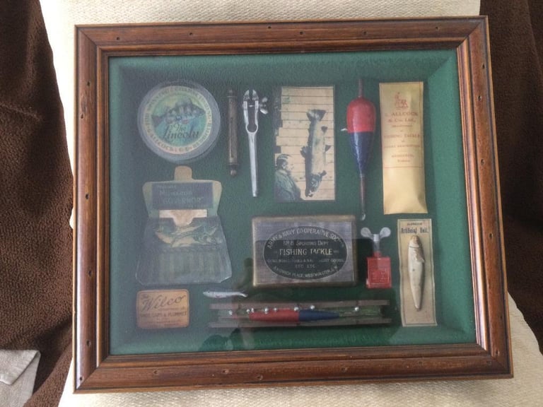 Framed Fishing items Wall Shadow Box 3D Plaque, in Littleborough,  Manchester