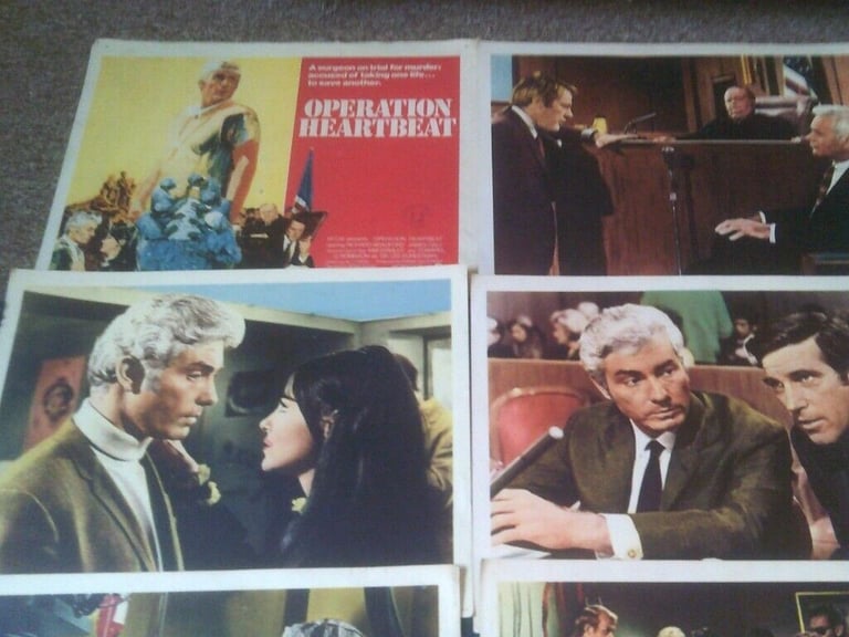 8 ORIGINAL CINEMA LOBBY PHOTO CARDS OPERATION HEARTBEAT RICHARD BRADFORD   BUYER COLLECTS 