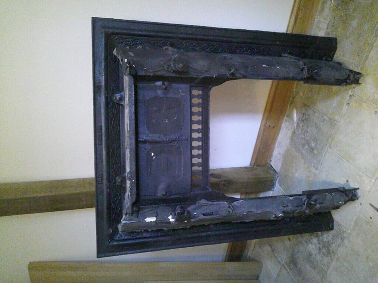 small tiled fire insert antique