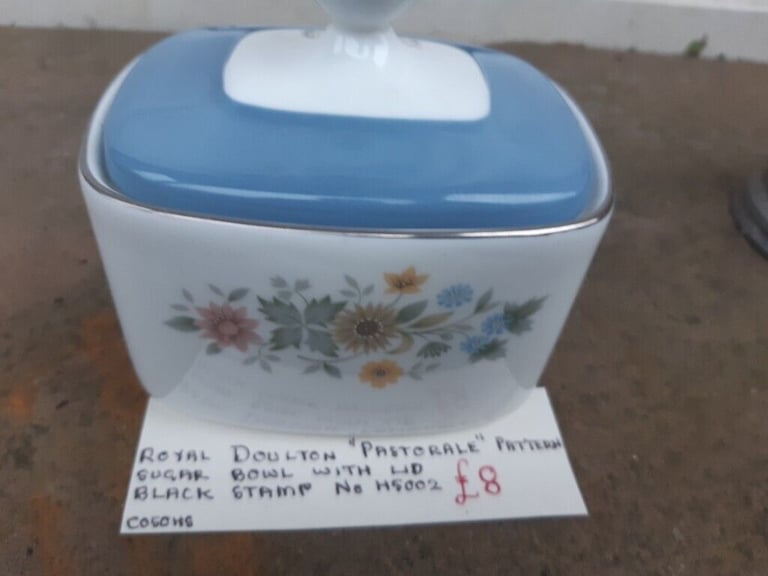 image for Royal Doulton Pastorale Pattern Sugar Bowl