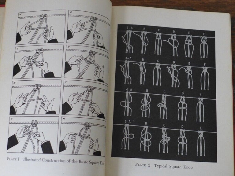 Collectable and rare vintage craft book: SQUARE KNOT HANDICRAFT GUIDE. Otherwise known as MACRAME.