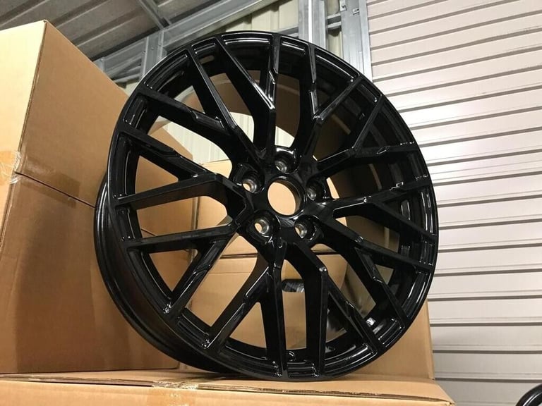20" Inch Audi R8 V10 Alloy Wheels A4 A5 A6 A7 A8 Q3 Q5 Q7 Skoda 5x112 Gloss black