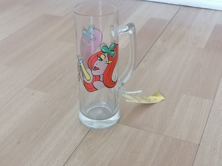 image for Rare Vintage RITZENHOFF By SABINE GEBHARDT Pop Art Beer Mug Glass Tankard. 