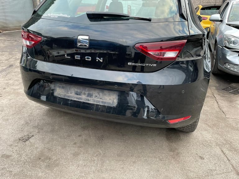 image for Mk3 Seat Leon black rear bumper with parking sensors PDC (Damaged)