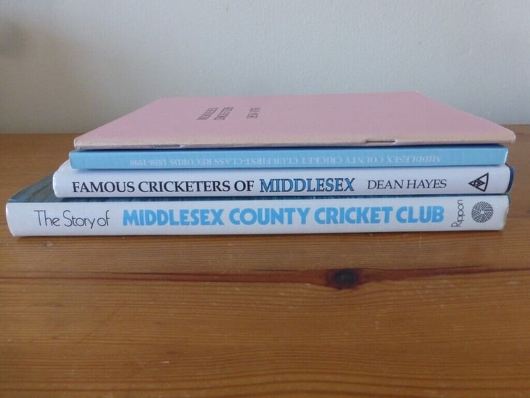 6 vintage Middlesex County Cricket Club books