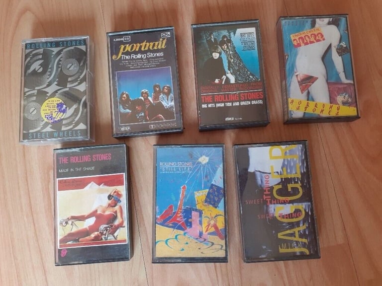 6 x Rolling stones cassette albums 