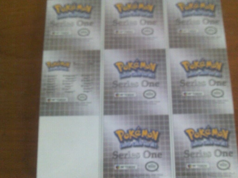 POKEMON  SET OF 9 UNCUT SHEETS LENTICULAR HOLOGRAMME SERIES ONE WITH COA