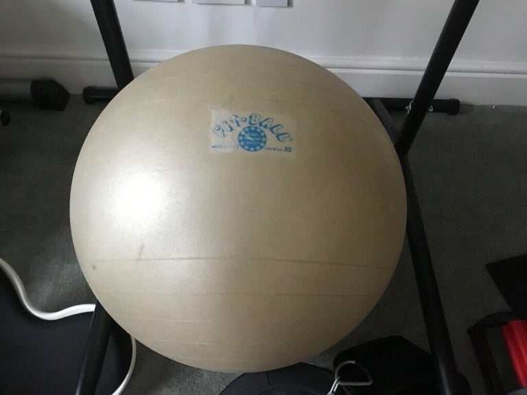 Inflated and used Fit Ball 55 cm burst resistant quality 