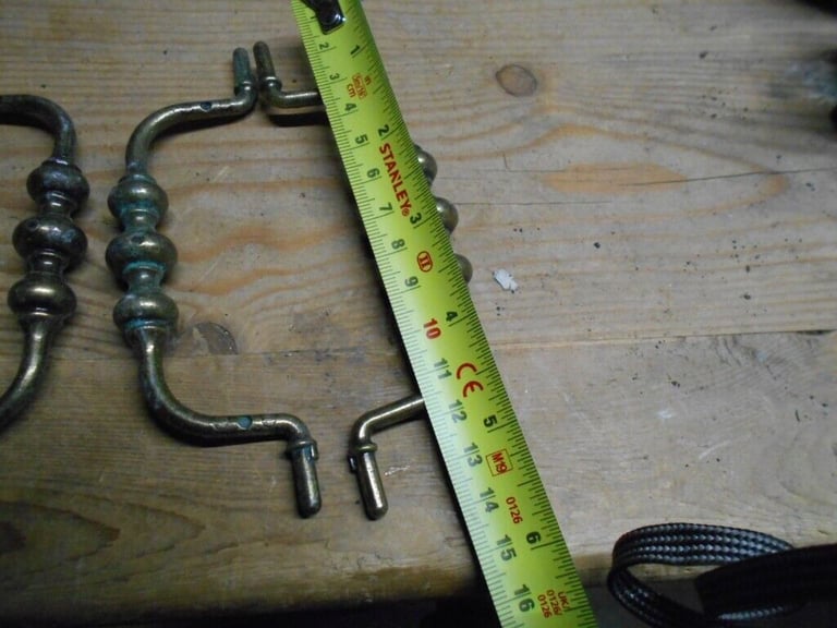 Victorian Brass original cuboard handles Vintage Handles 