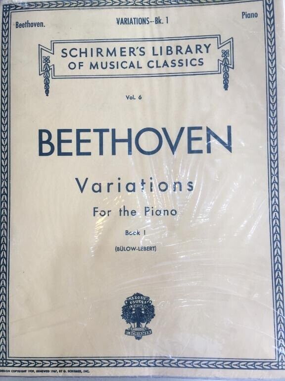 BEETHOVEN Variations for the Piano (Book 1)