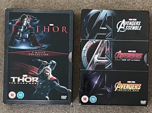 Avengers Marvel treble DVD movie collection box set, Thor Marvel double  movie DVD box set | in Winchester, Hampshire | Gumtree