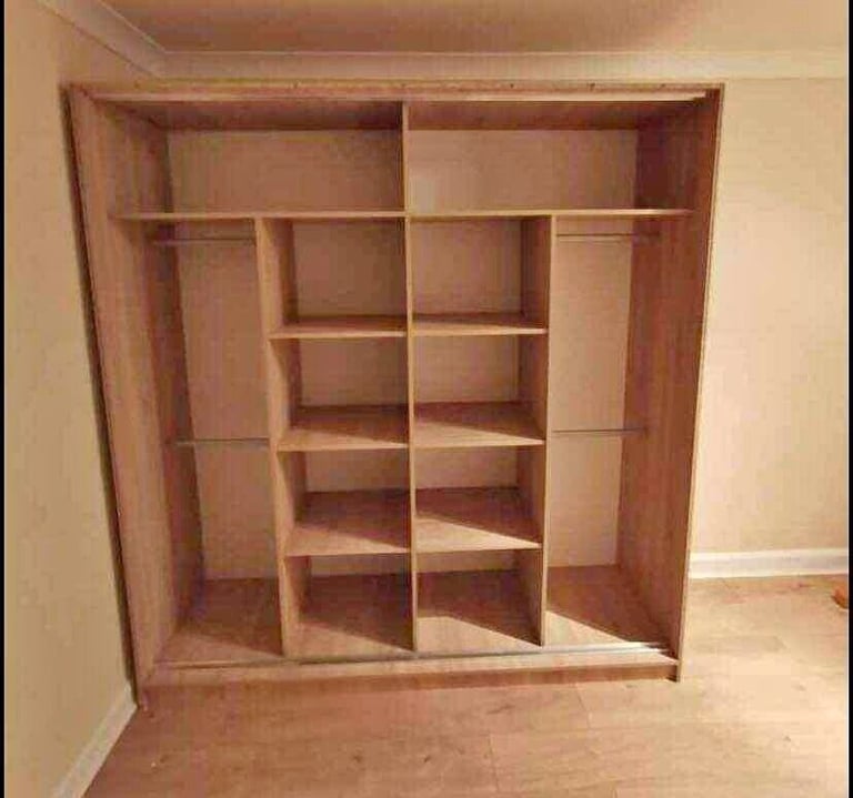 💯💛Brand New Chicago 3/2 Doors Sliding Wardrobe High Gloss or Matte with Mirrors Fast Delivery