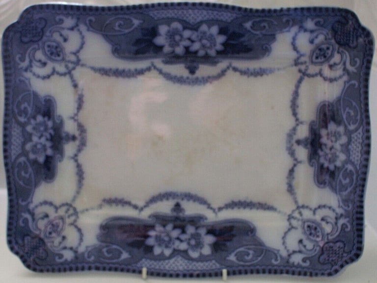 image for Ford & Sons Blue/White Douglas Pattern 38.5cm Serving Platter