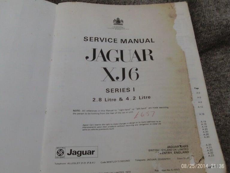 xj6 service manual