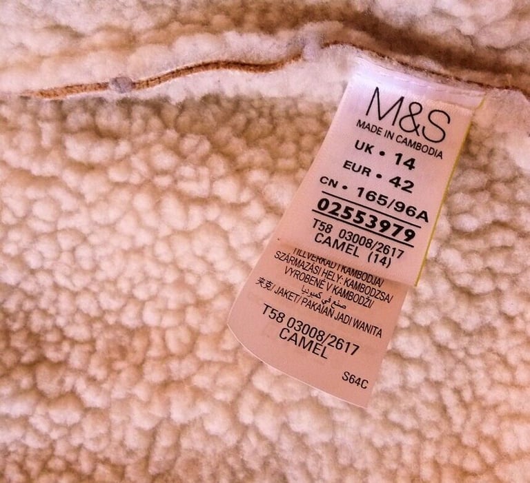 LADIES CLASSIC M&S SUEDE AND FLEECE LINED JACKET.. SIZE 14 UK
