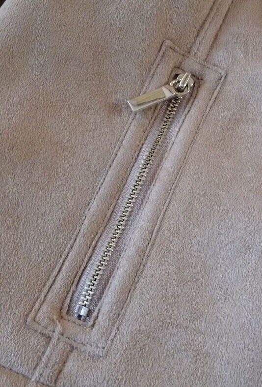 LADIES CLASSIC M&S SUEDE AND FLEECE LINED JACKET.. SIZE 14 UK